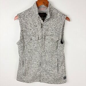 The Normal Brand Heathered Gray Zip Up Mock Neck Vest Size Medium
